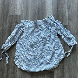 H&M Blue Striped Blouse